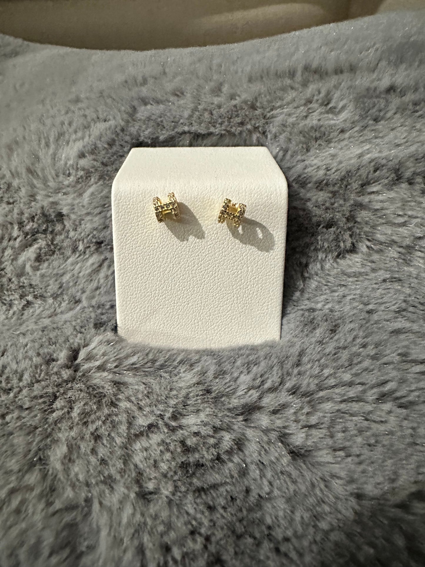 Minimalist H Stud Earrings