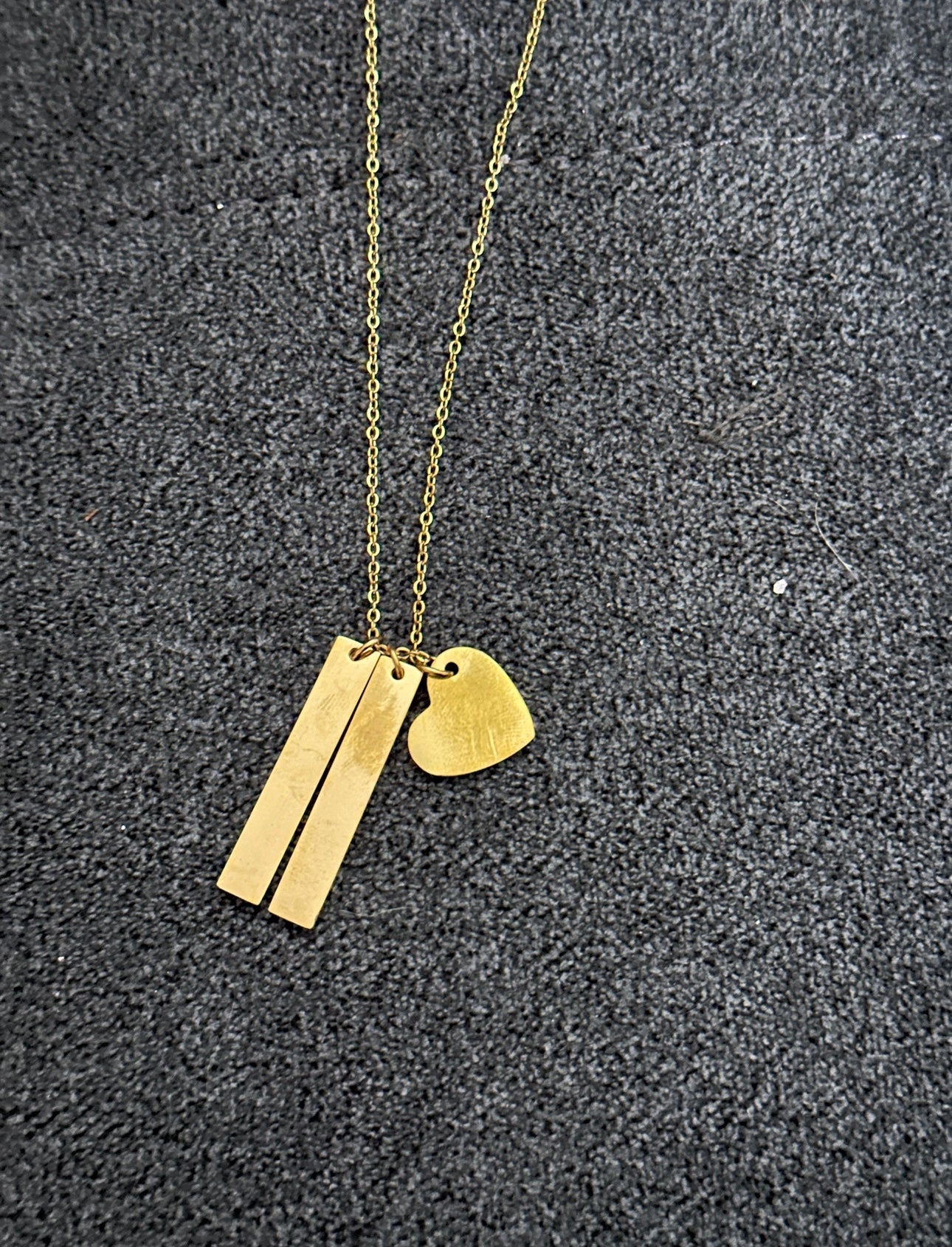 2 bars 1 heart necklace