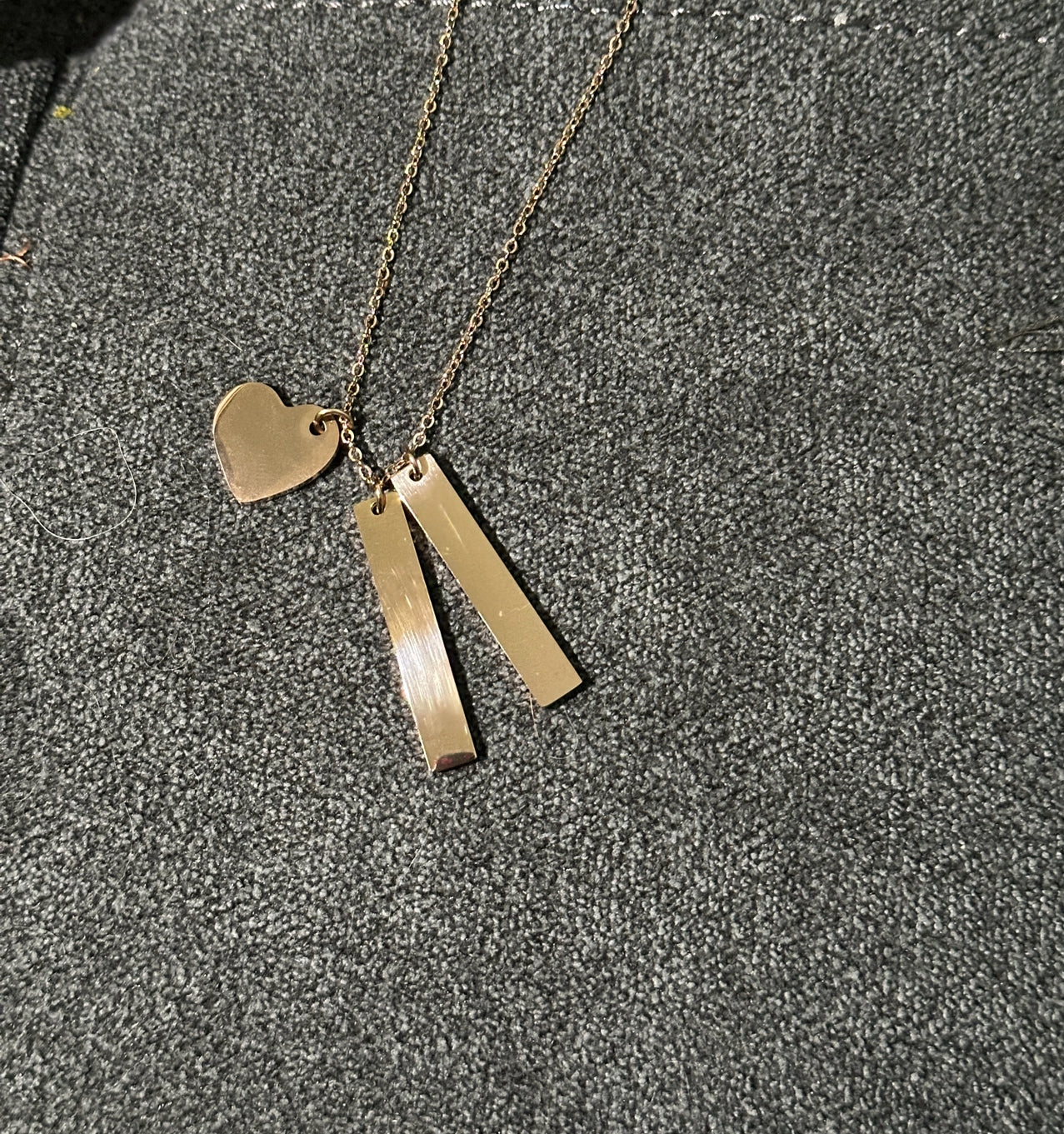 2 bars 1 heart necklace